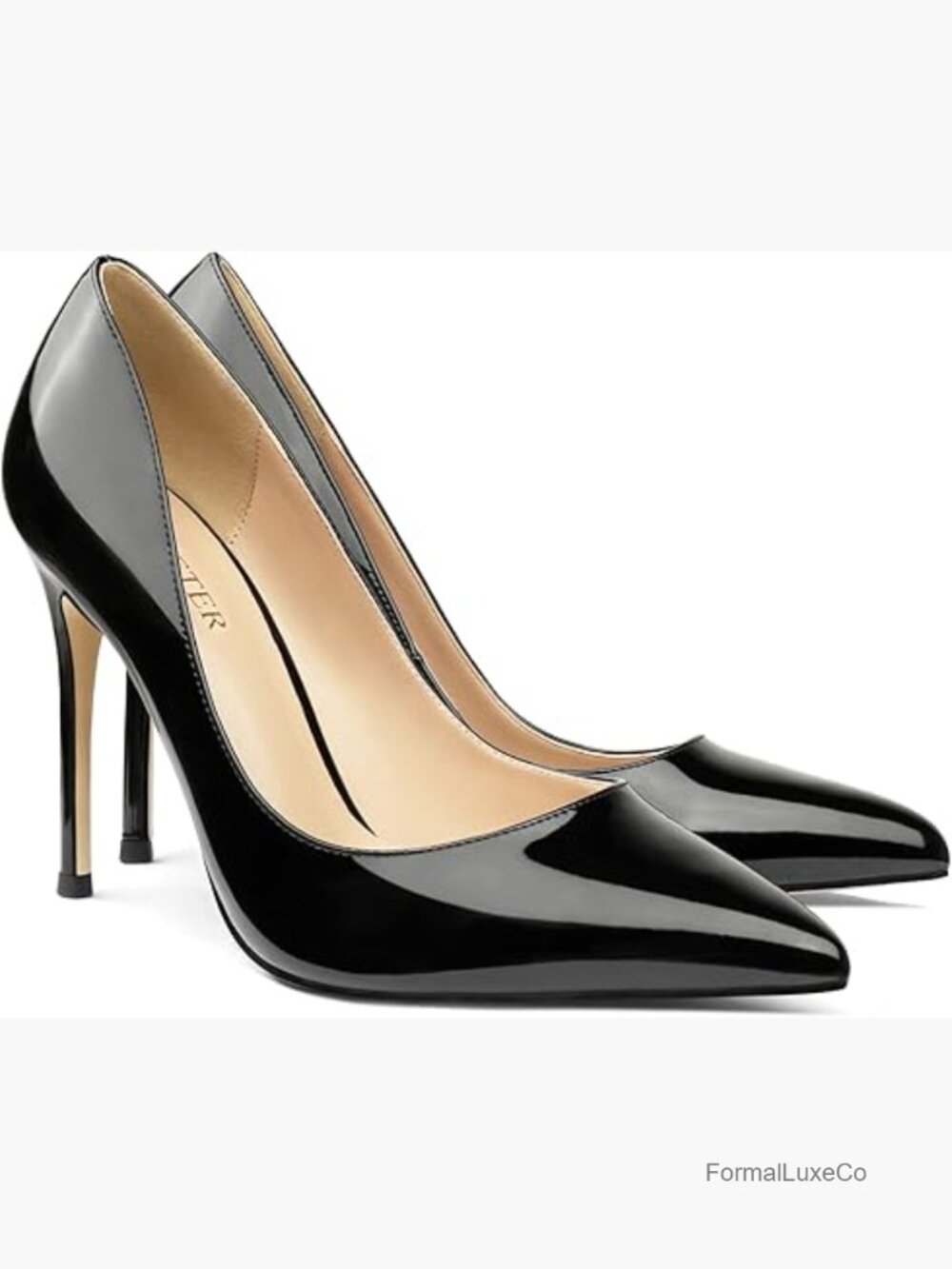 Pointy Toe Stiletto Pumps Slip On 4 Inch Heel Wedding Party Shoes